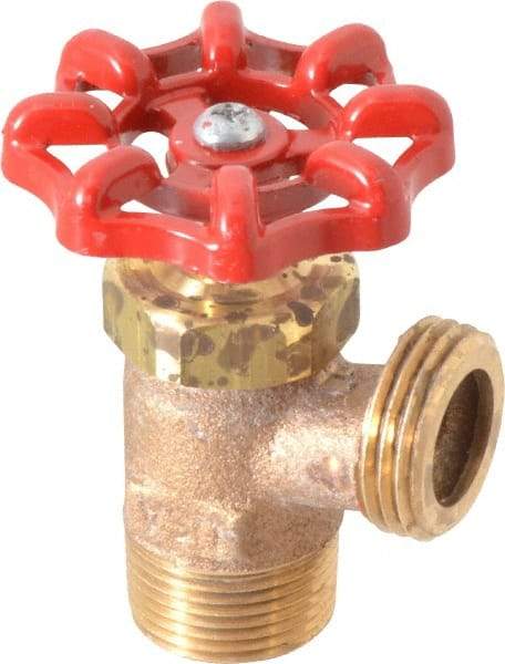 Conbraco - 3/4" Pipe, Bronze, MNPT x GHT End Connection, Boiler Drain Valve - 5/8" Long Shank, Handwheel Handle - Benchmark Tooling