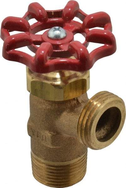 Conbraco - 3/4" Pipe, Bronze, MNPT x GHT End Connection, Boiler Drain Valve - 15/16" Long Shank, Handwheel Handle - Benchmark Tooling