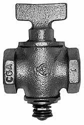 Conbraco - 3/8" Pipe, Tee Head Wrench Operated Gas Cock - Bronze - Benchmark Tooling