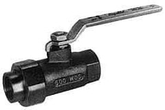 Apollo - 3/8" Pipe, Bronze Single Union Ends Ball Valve - Inline - One Way Flow, FNPT x FNPT Ends, Lever Handle, 600 WOG, 150 WSP - Benchmark Tooling