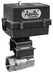 Apollo - 2" Pipe, Bronze Electric Reversible Actuated Ball Valve - Full Port - Benchmark Tooling