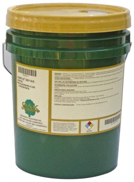 Oak Signature - Oakflo DSY 910, 5 Gal Pail Cutting & Grinding Fluid - Synthetic, For Drilling, Milling, Sawing, Tapping, Turning - Benchmark Tooling