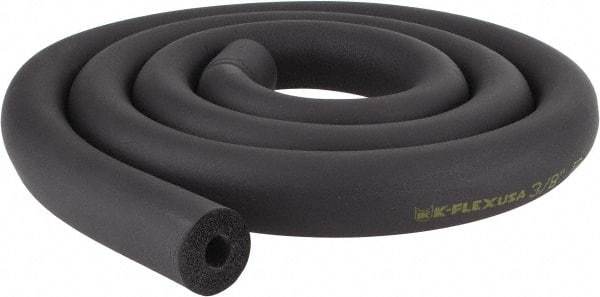 Made in USA - 3/8" Thick x 6' Long, Elastomeric Flexible Pipe Insulation - -40 to 220°F - Benchmark Tooling