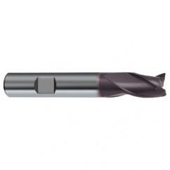 16mm Dia. x 82mm Overall Length 3-Flute Square End Solid Carbide SE End Mill-Weldon Shank-Center Cut-Firex - Benchmark Tooling