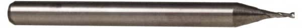 Accupro - 1.2mm, 3.6mm LOC, 3mm Shank Diam, 38mm OAL, 2 Flute, Solid Carbide Square End Mill - Single End, Uncoated, Spiral Flute, 30° Helix, Centercutting, Right Hand Cut - Benchmark Tooling