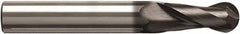 Seco - 4mm Diam, 8mm LOC, 2 Flute Solid Carbide Ball End Mill - NXT Finish, Single End, 57mm OAL, 6mm Shank Diam, Spiral Flute - Benchmark Tooling