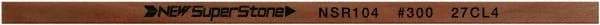 Value Collection - Flat Ceramic Finishing Stick - 100mm Long x 2mm Wide x 10mm Thick, 300 Grit - Benchmark Tooling