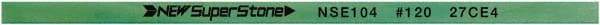 Value Collection - Flat Ceramic Finishing Stick - 100mm Long x 2mm Wide x 4mm Thick, 120 Grit - Benchmark Tooling
