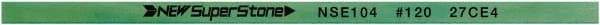 Value Collection - Flat Ceramic Finishing Stick - 100mm Long x 1mm Wide x 6mm Thick, 120 Grit - Benchmark Tooling