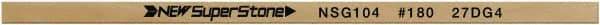 Value Collection - Flat Ceramic Finishing Stick - 100mm Long x 1mm Wide x 6mm Thick, 180 Grit - Benchmark Tooling