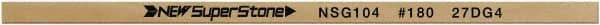 Value Collection - Flat Ceramic Finishing Stick - 100mm Long x 2mm Wide x 4mm Thick, 180 Grit - Benchmark Tooling