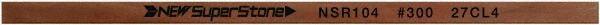 Value Collection - Flat Ceramic Finishing Stick - 100mm Long x 0.8mm Wide x 10mm Thick, 300 Grit - Benchmark Tooling