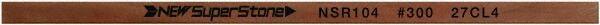 Value Collection - Flat Ceramic Finishing Stick - 100mm Long x 0.5mm Wide x 6mm Thick, 300 Grit - Benchmark Tooling