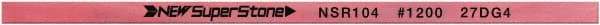 Value Collection - Flat Ceramic Finishing Stick - 100mm Long x 1mm Wide x 6mm Thick, 1,200 Grit - Benchmark Tooling