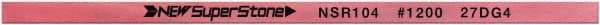 Value Collection - Flat Ceramic Finishing Stick - 100mm Long x 2mm Wide x 10mm Thick, 1,200 Grit - Benchmark Tooling