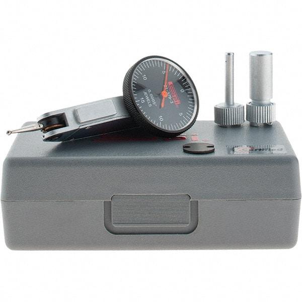 SPI - 0.03" Range, 0.0005" Dial Graduation, Horizontal Dial Test Indicator - 1-1/4" Black Dial, 0-100-0 Dial Reading, Accurate to 0.0005" - Benchmark Tooling