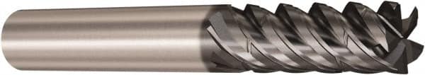 Seco - 6mm, 5 Flute, Single End, Solid Carbide, Corner Chamfer End Mill - 64mm OAL, 48° Helix, Right Hand Flute, 23mm LOC, Right Hand Cut - Benchmark Tooling
