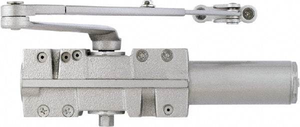 Stanley - 11-1/4" Closer Body Length, Multi-Size Closer Manual Damper - Painted Aluminum Finish, Reversible - Benchmark Tooling