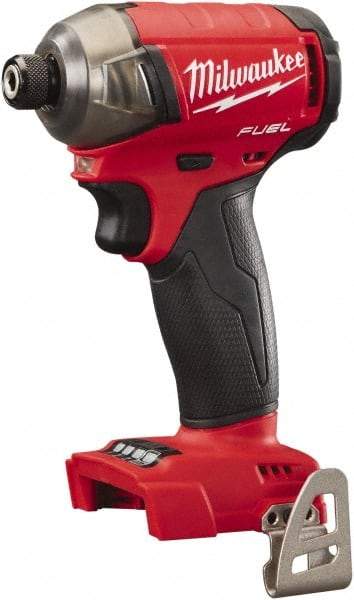 Milwaukee Tool - 18 Volt, 1/4" Drive, 450 In/Lb Torque, Cordless Impact Driver - 3000 RPM, Lithium-Ion, Bare Tool - Benchmark Tooling