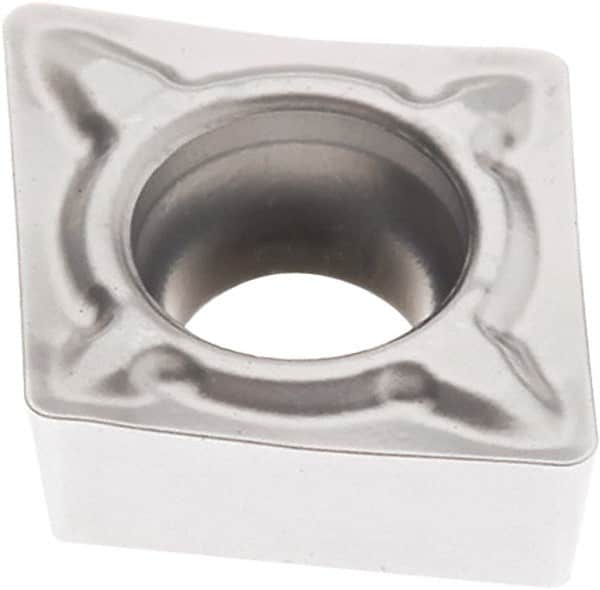 Seco - CCMT21.50 F1 Grade TP3501 Carbide Turning Insert - TiCN/Al2O3 Finish, 80° Diamond, 1/4" Inscr Circle, 3/32" Thick, 0.2mm Corner Radius - Benchmark Tooling