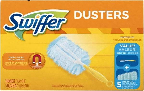 Swiffer - 6" Long Fiber Duster - 13" OAL, Light Blue - Benchmark Tooling