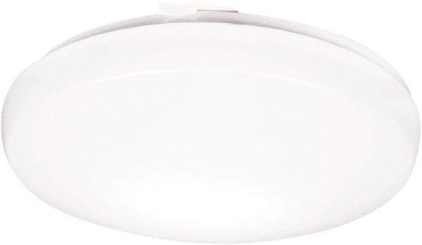 Lithonia Lighting - 16 Watt, 1,100 Lumen, Stem Mounted, LED Lamp Wraparound Light Fixture - 121 Volt, White - Benchmark Tooling