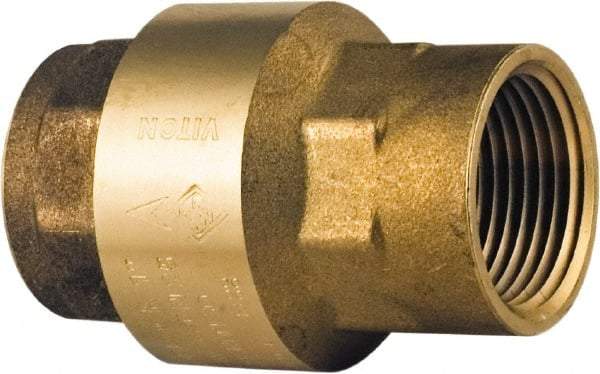 BONOMI - 2" Brass Check Valve - Spring Check, NPT, 400 WOG - Benchmark Tooling