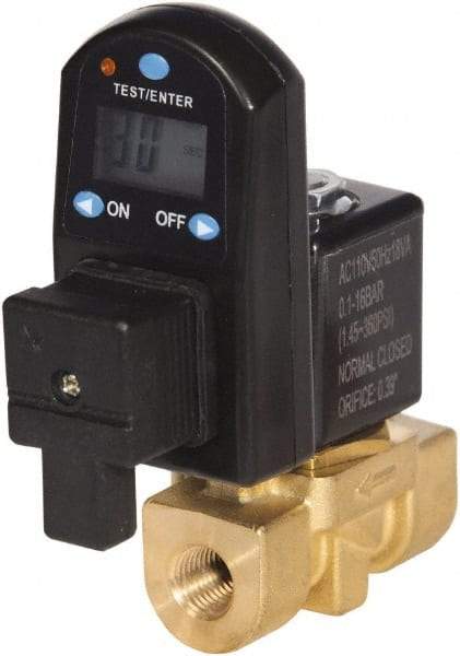 PRO-SOURCE - 1/4" Inlet, Digital Electronic Condensate Drain Valve - 1/4" NPT Outlet, 720 psi - Benchmark Tooling