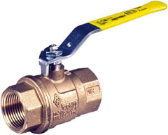 BONOMI - 3/4" Pipe, Full Port, Brass Full Port Ball Valve - Bi-Directional, NPT Ends, Lever Handle, 600 WOG, 150 WSP - Benchmark Tooling