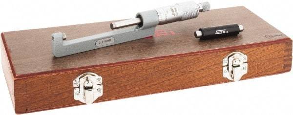 SPI - 2 to 3" Range, Mechanical Hub Micrometer - 0.0001" Graduation, 0.0002" Accuracy, Rotating Spindle - Benchmark Tooling