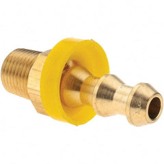 Value Collection - 1/4" ID 1/8 NPTF Barbed Push On Male Connector - Brass - Benchmark Tooling