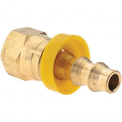 Value Collection - 1/4" ID 7/16 UNF Barbed Push On Female Connector - 1/4" OD, Brass - Benchmark Tooling
