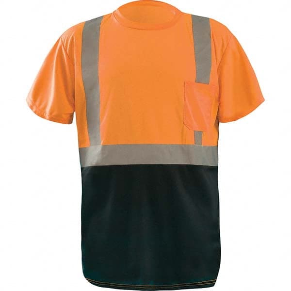 OccuNomix - Size L Hi-Vis Orange & Black High Visibility Short Sleeve T-Shirt - Benchmark Tooling