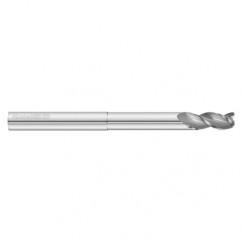 12mm Dia. x 100mm Overall Length 3-Flute 1.5mm C/R Solid Carbide SE End Mill-Round Shank-Center Cut-Uncoated - Benchmark Tooling