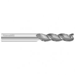 5/8 Dia. x 5 Overall Length 3-Flute .030 C/R Solid Carbide SE End Mill-Round Shank-Center Cut-Uncoated - Benchmark Tooling