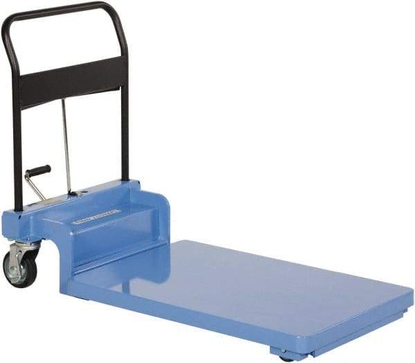 Vestil - 900 Lb Capacity Manual Scissor Lift - 3-1/2" to 24" Lift Height, 35-5/8" Platform Length x 23-3/4" Platform Width - Benchmark Tooling