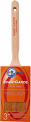 Premier Paint Roller - 3" Oval Polyester Sash Brush - 3-1/4" Bristle Length, 7-3/4" Wood Sash Handle - Benchmark Tooling