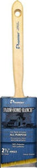 Premier Paint Roller - 2" Angled Polyester Angular Brush - 2-1/2" Bristle Length, 7-1/4" Wood Sash Handle - Benchmark Tooling