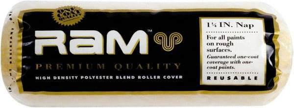 Premier Paint Roller - 1-1/4" Nap, 9" Wide Paint Roller Cover - Extra-Rough Texture, Polyester - Benchmark Tooling