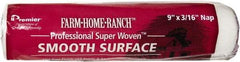 Premier Paint Roller - 3/16" Nap, 9" Wide Paint Roller Cover - Smooth Texture, Woven & Polyester - Benchmark Tooling