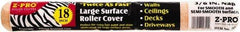 Premier Paint Roller - 3/8" Nap, 18" Wide Paint Roller Cover - Semi-Smooth Texture, Polyester - Benchmark Tooling