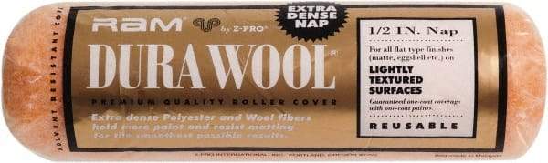 Premier Paint Roller - 1/2" Nap, 9" Wide Paint Roller Cover - Semi-Rough Texture, Polyester - Benchmark Tooling