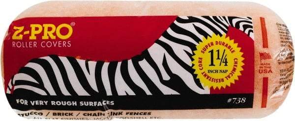 Premier Paint Roller - 1-1/4" Nap, 9" Wide Paint Roller Cover - Extra-Rough Texture, Polyester - Benchmark Tooling