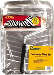 Premier Paint Roller - 3/8" Nap, Wall Paint Roller Set - 10" Wide, Steel Frame, Includes Paint Tray, Roller Cover & Frame - Benchmark Tooling