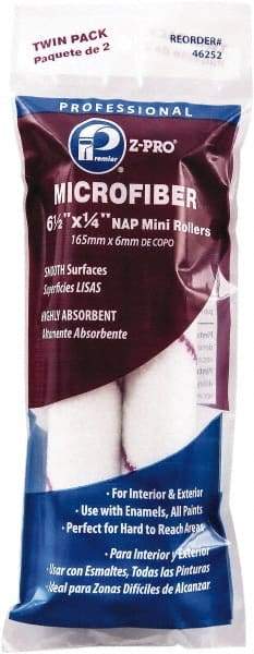 Premier Paint Roller - 1/4" Nap, 6" Wide Paint Mini Roller Covers - Smooth Texture, Microfiber - Benchmark Tooling