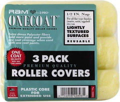 Premier Paint Roller - 1/2" Nap, 9" Wide Paint Mini Roller Covers - Semi-Rough Texture, Polyester - Benchmark Tooling