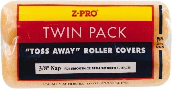 Premier Paint Roller - 3/8" Nap, 9" Wide Paint Roller Cover - Semi-Smooth Texture, Polyester - Benchmark Tooling