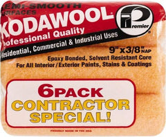 Premier Paint Roller - 3/8" Nap, 9" Wide Paint Roller Cover - Semi-Smooth Texture, Polyester & Wool - Benchmark Tooling