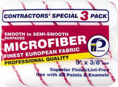Premier Paint Roller - 3/8" Nap, 9" Wide Paint Roller Cover - Semi-Smooth Texture, Microfiber - Benchmark Tooling