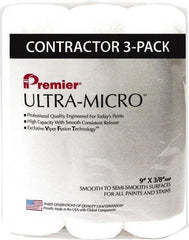 Premier Paint Roller - 3/8" Nap, 9" Wide Paint Roller Cover - Semi-Smooth Texture, Polyester & Microfiber - Benchmark Tooling